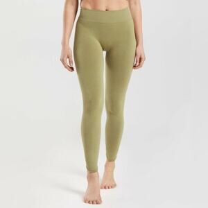 Gymshark Sz S Pause Seamless Leggings Griffin Green Waffle Knit Stretchy Firm